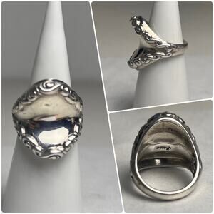 Carolyn Pollack Relios Sterling Silver 925 Saddle Ring Western Ornate Size 8.5